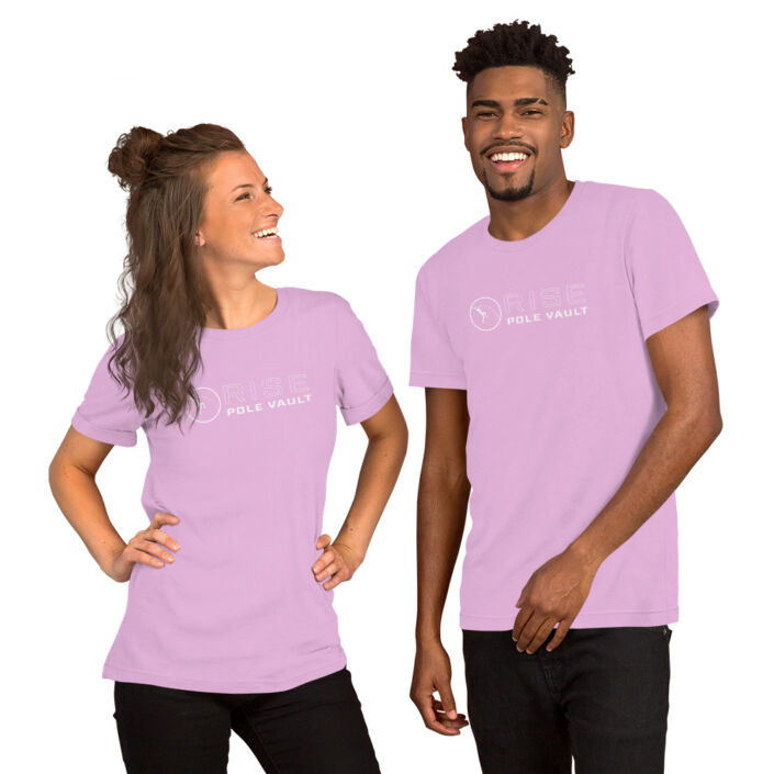Unisex Staple T Shirt Lilac Front | RISE Pole Vault Product