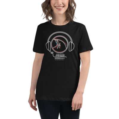 Womens Relaxed T Shirt Black Front | RISE Pole Vault Product